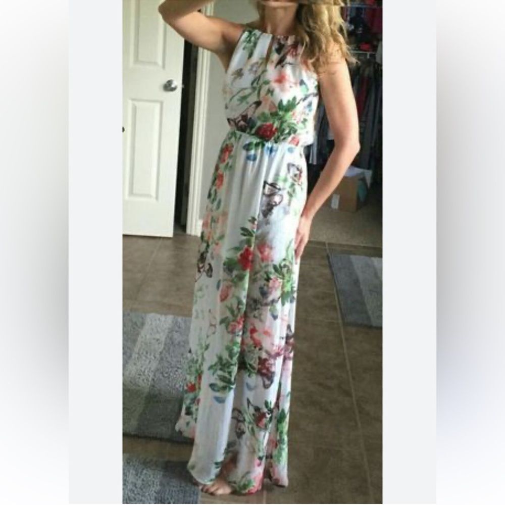 Stitch Fix FATE floral maxi dress halter